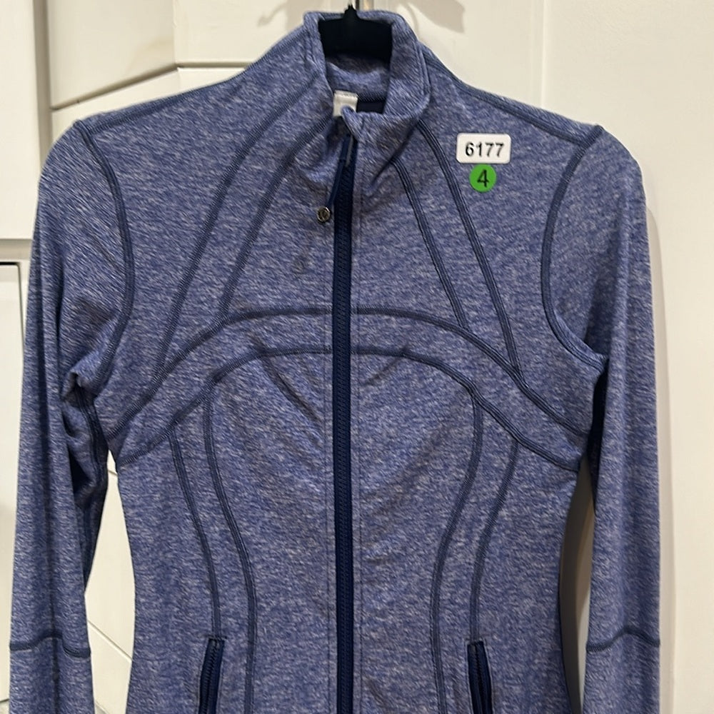 (6177) LULULEMON DEFINE JACKET Sz 4 in Heathered Hero Blue *EUC