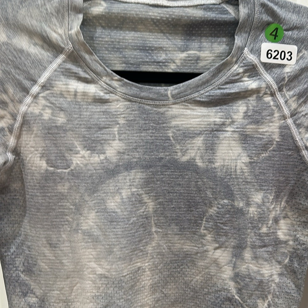 (6203)  🍋 LULULEMON RUN: Swiftly Tech Long Sleeve Crew Sz 4 *HAND-DYED ORIGINAL