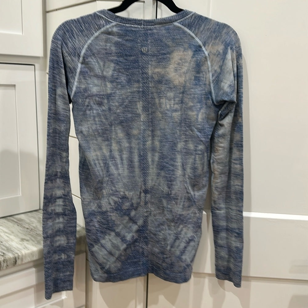 (6204)  🍋 LULULEMON RUN: Swiftly Tech Long Sleeve Crew Sz 8 *HAND-DYED ORIGINAL