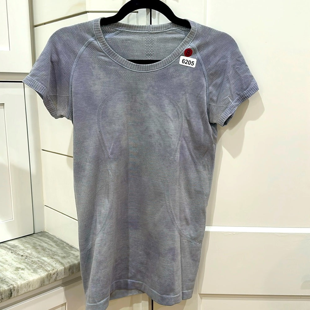 (6205)  🍋 LULULEMON RUN: Swiftly Tech Long Sleeve Crew Sz 8 *HAND-DYED ORIGINAL