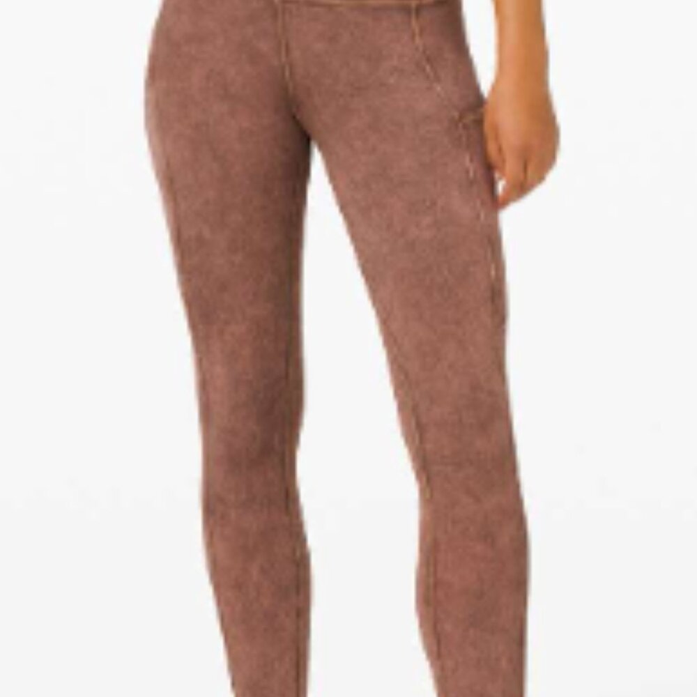 (6210) LULULEMON Fast and Free Tight II 25" Ice Dye *Non-Reflective Sz 4 *LOVED