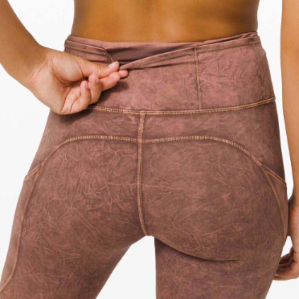 (6210) LULULEMON Fast and Free Tight II 25" Ice Dye *Non-Reflective Sz 4 *LOVED