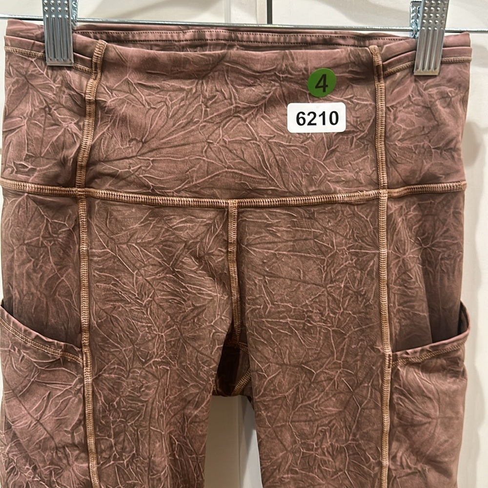 (6210) LULULEMON Fast and Free Tight II 25" Ice Dye *Non-Reflective Sz 4 *LOVED