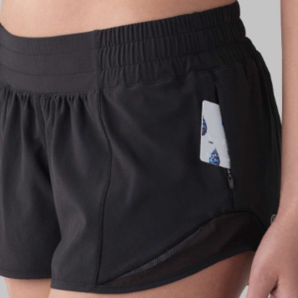 (6271) LULULEMON Hotty Hot Short 4" Sz 10 **LOVED *logo faded