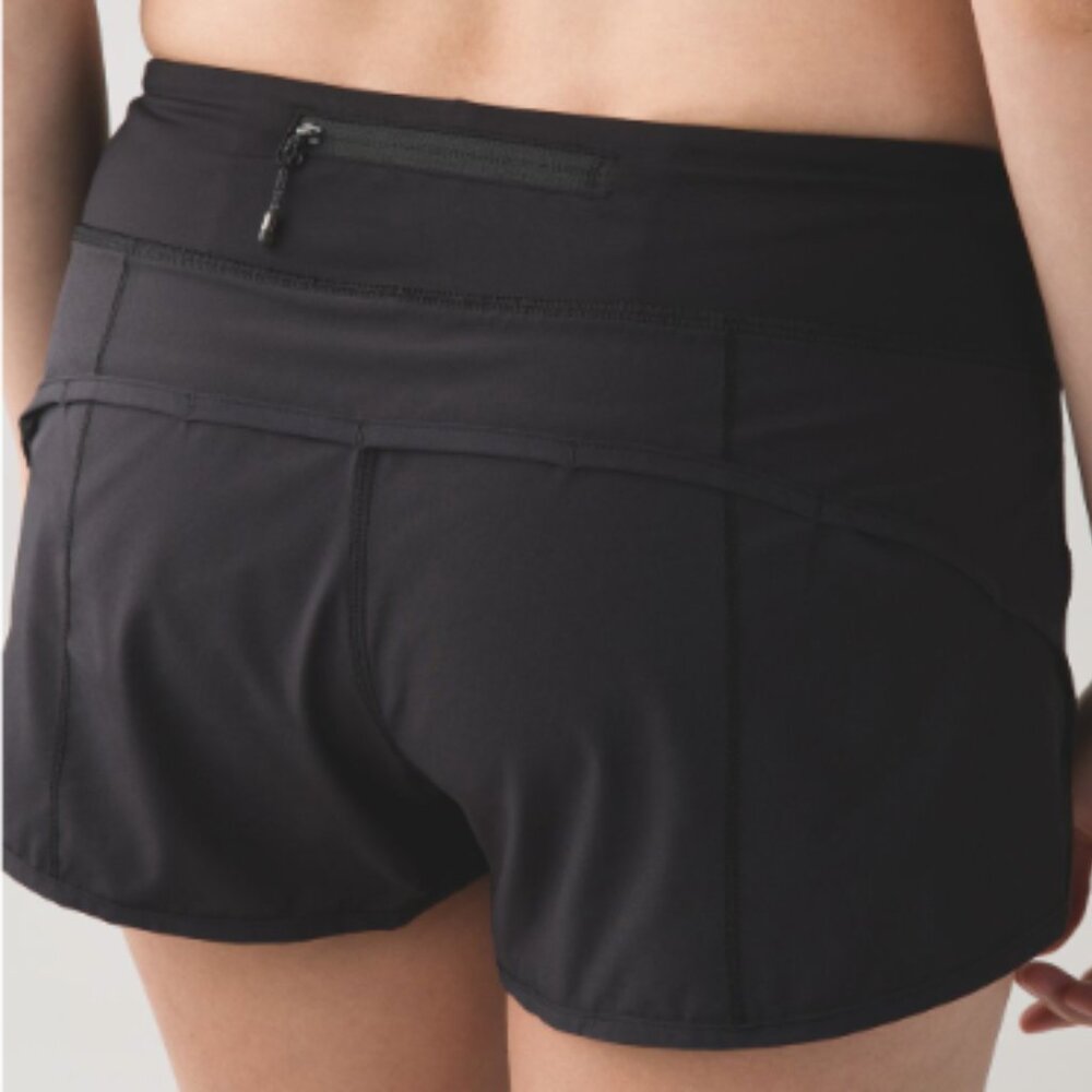 (6278) LULULEMON Run: Speed Short (4") in Sz 10 *BLACK