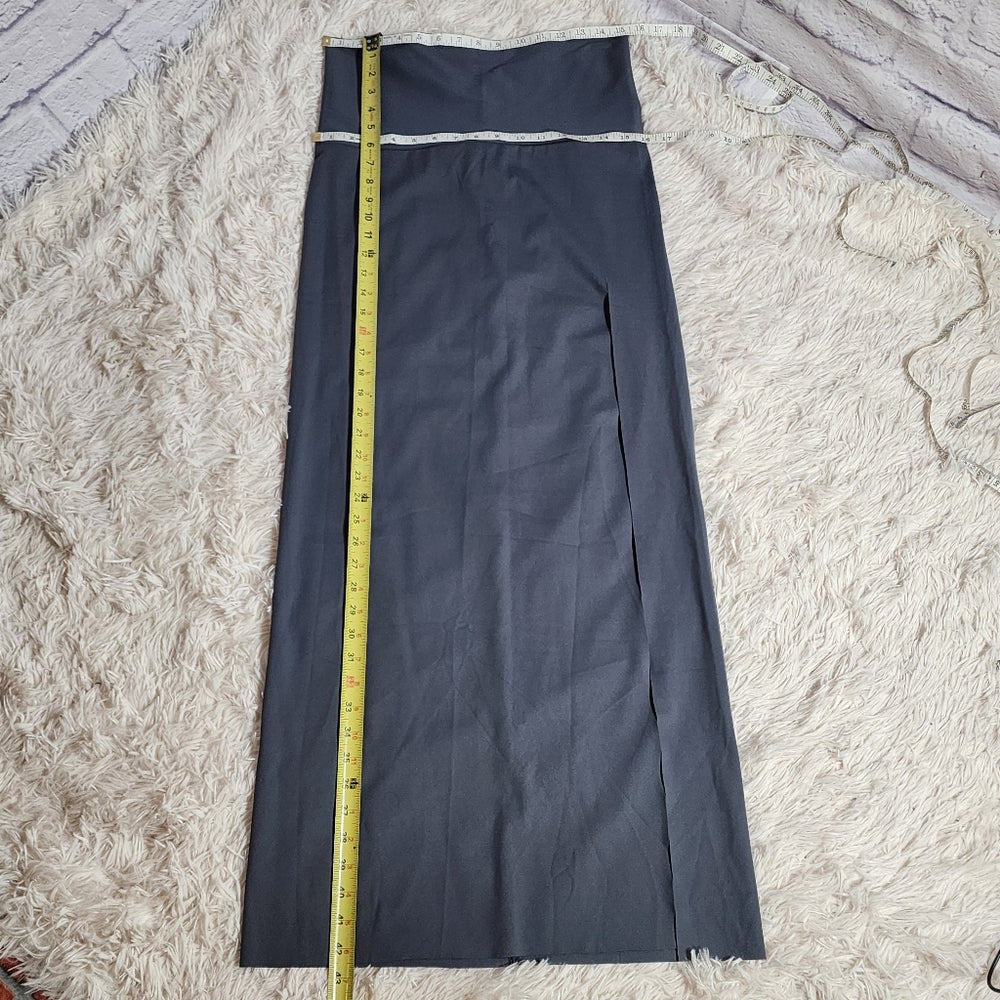 SKIMS SHAPING SWIM LONG SKIRT/ GUNMETAL/ LARGE/ NWT