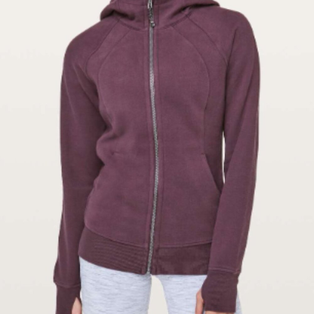 (6313) LULULEMON Scuba Hoodie *Light Cotton Fleece Sz 6 in Arctic Plum *FLAW