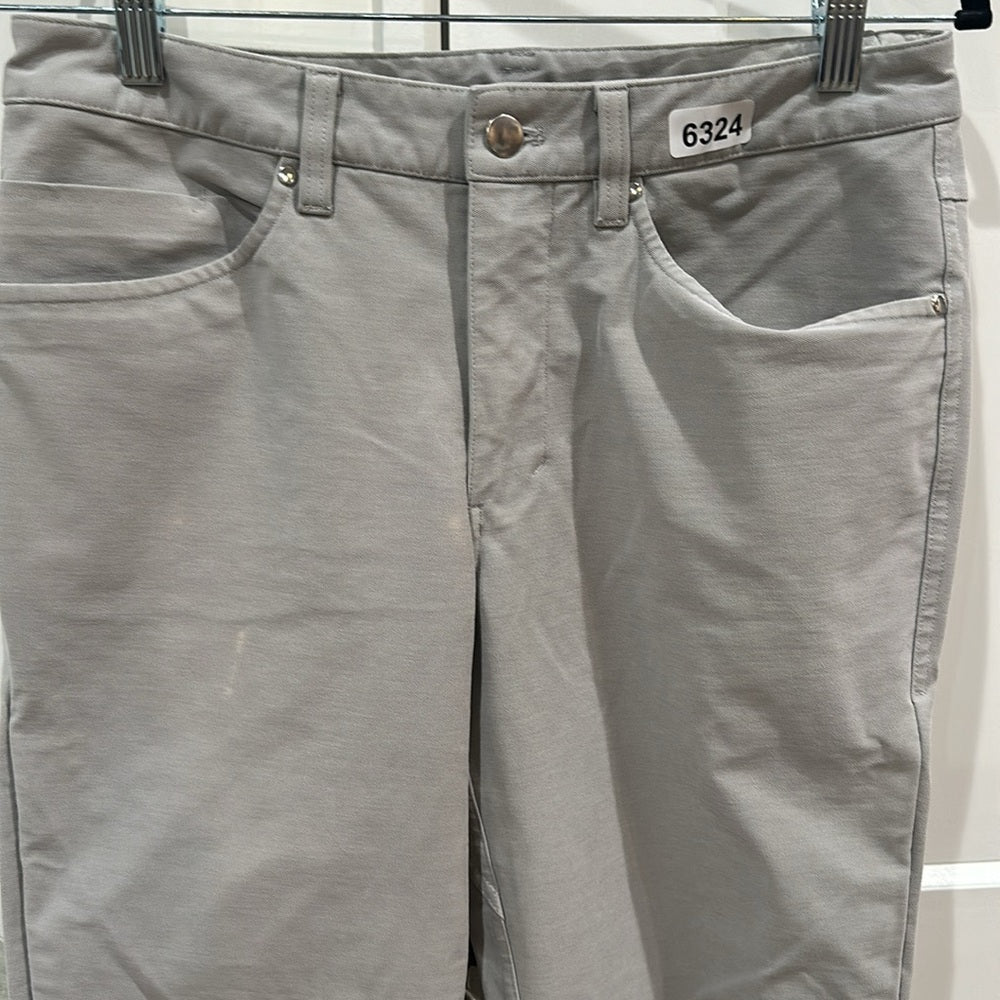 (6324) LULULEMON ABC Pant Slim 32" L *Utilitech 30"W in Dove Grey *FLAW