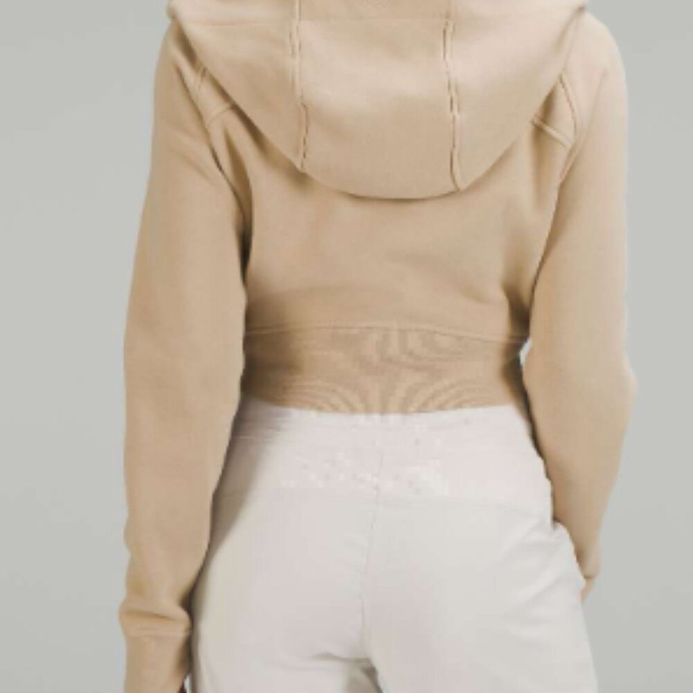 (6344) LULULEMON Scuba Full-Zip Cropped Hoodie Sz 6 in Trench