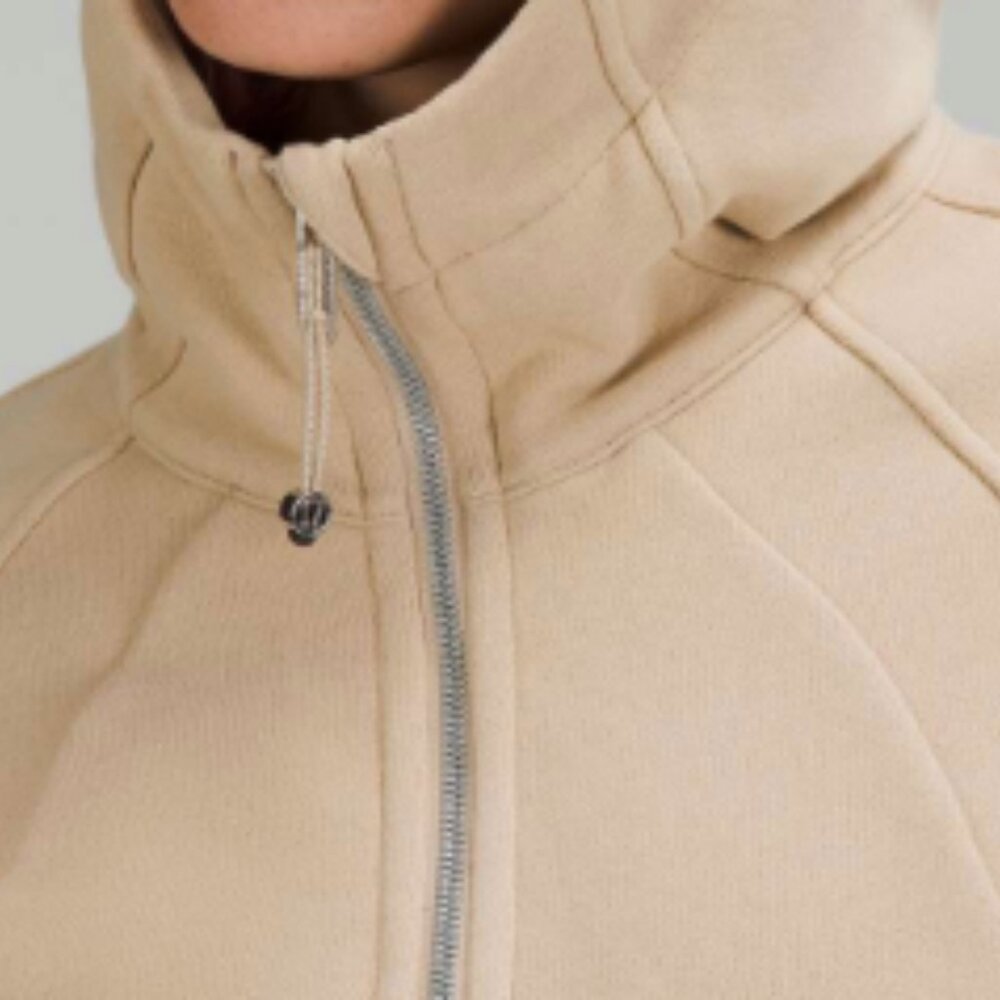 (6344) LULULEMON Scuba Full-Zip Cropped Hoodie Sz 6 in Trench