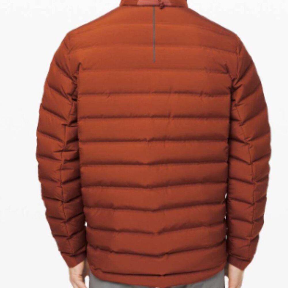 88. (6348) LULULEMON Navigation Down Jacket Sz S in Dark Terracotta