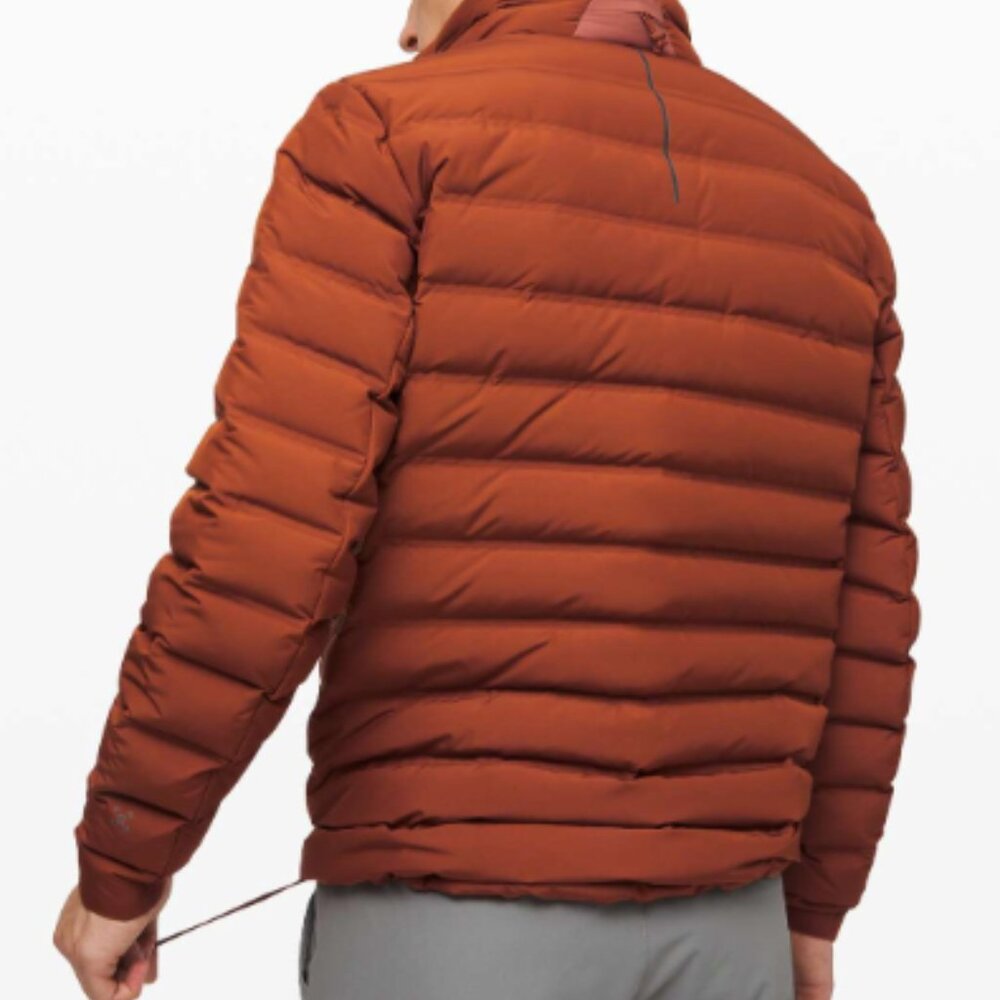 88. (6348) LULULEMON Navigation Down Jacket Sz S in Dark Terracotta