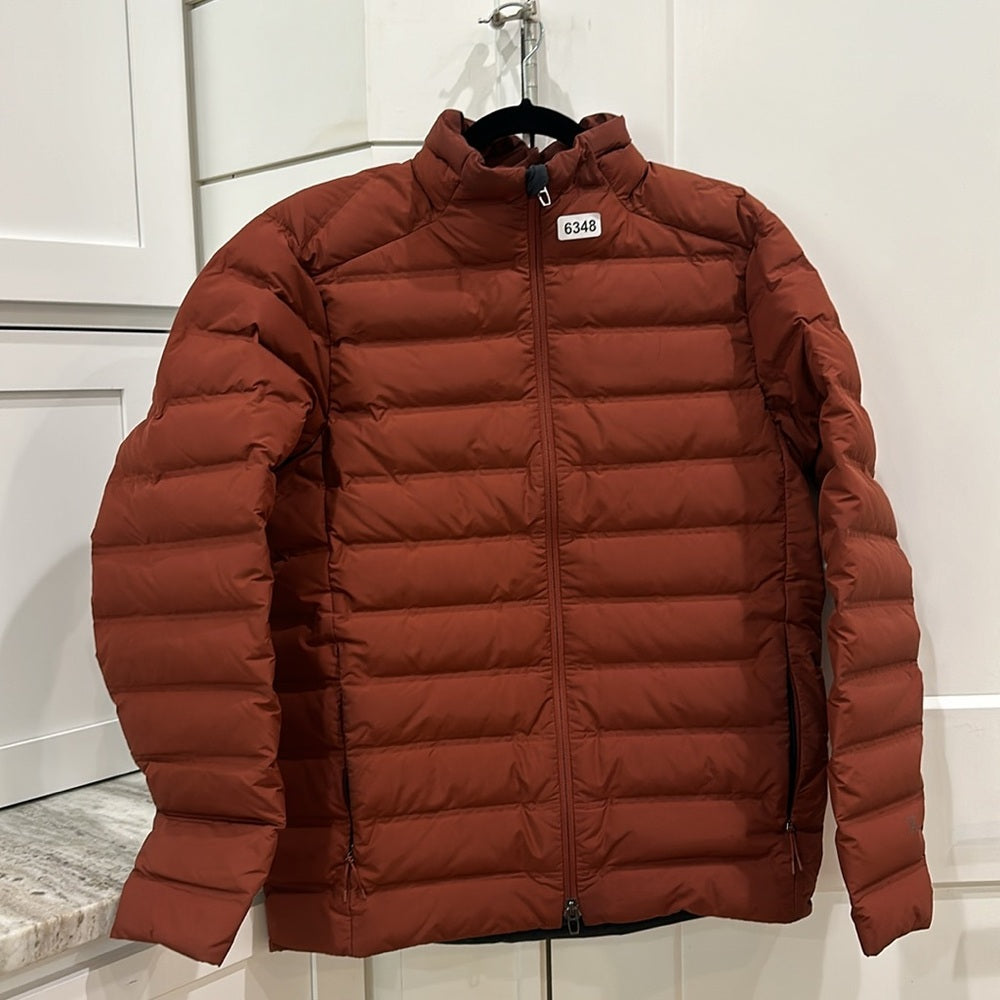 88. (6348) LULULEMON Navigation Down Jacket Sz S in Dark Terracotta