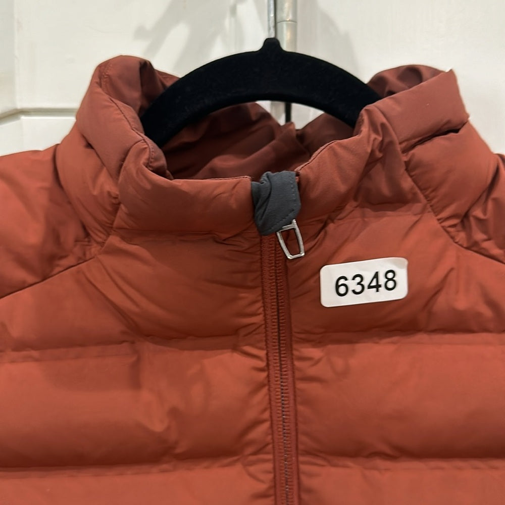 88. (6348) LULULEMON Navigation Down Jacket Sz S in Dark Terracotta