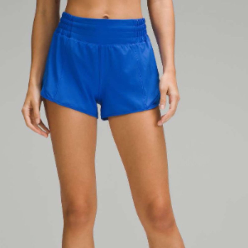 (2380/81) NWT Hotty Hot HR Lined Short 2.5”- BLUE BLAZER size 12/14