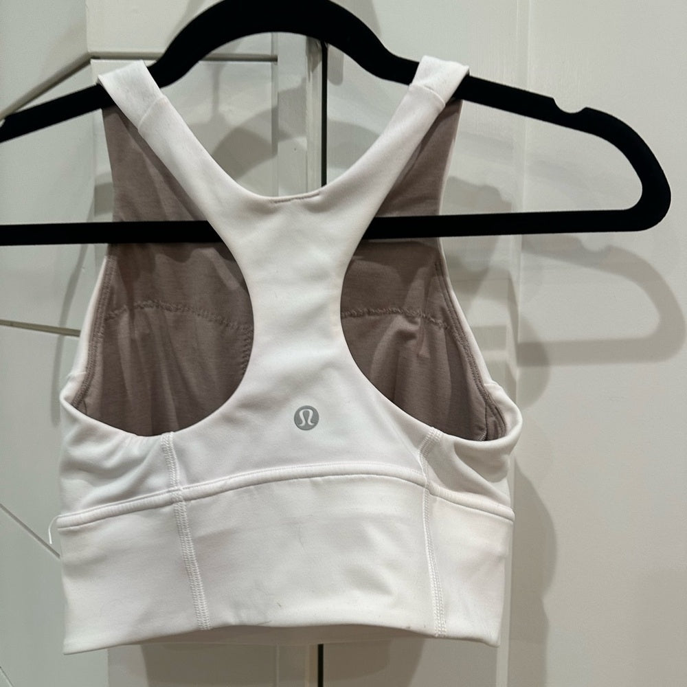 (MANY) Lululemon Wunder Train Long-Line Bra *Medium Support, C/D Cups in WHITE