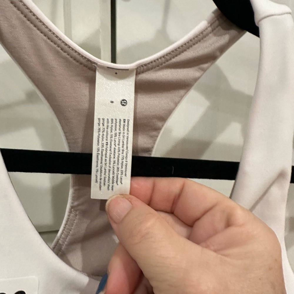 (MANY) Lululemon Wunder Train Long-Line Bra *Medium Support, C/D Cups in WHITE