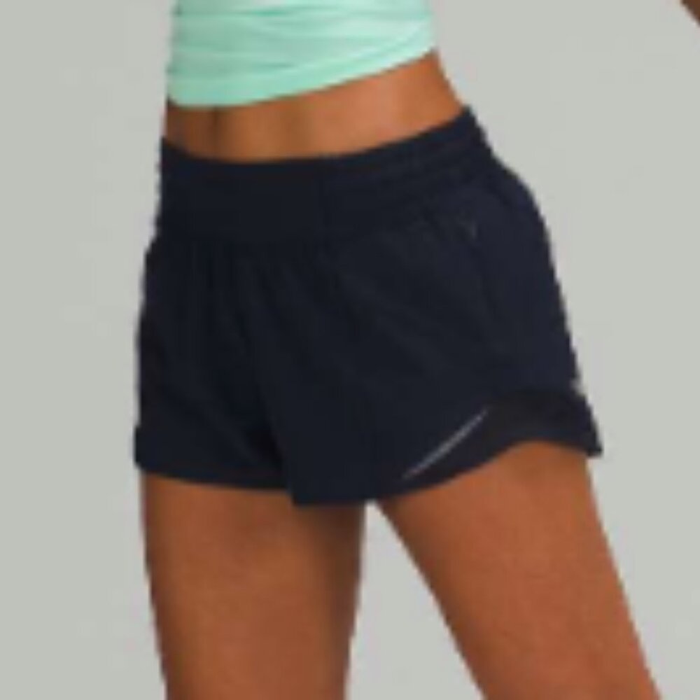 (6368) Lululemon Hotty Hot Short *High-Rise 2.5" TRUE NAVY in Sz 6