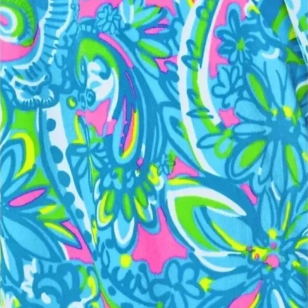 0105 NWT Lilly Pulitzer Shannon Short Sleeve- Seabreeze Blue Hey Gullfriend sz S