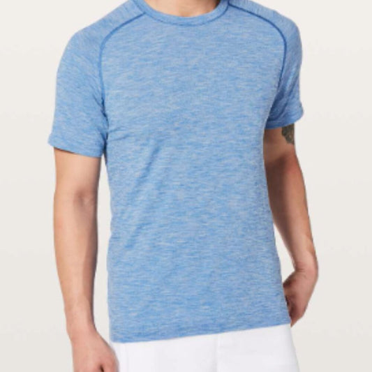 (6060) LULULEMON MENS Metal Vent Tech Surge Short Sleeve Size M *FLAW spots