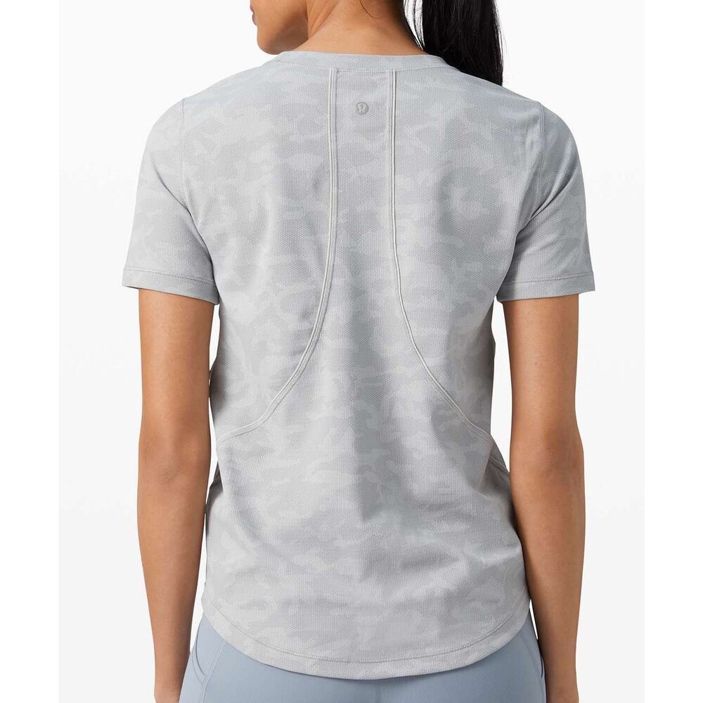 6995 Lululemon Long Distance Short Sleeve Incognito Camo sz 12