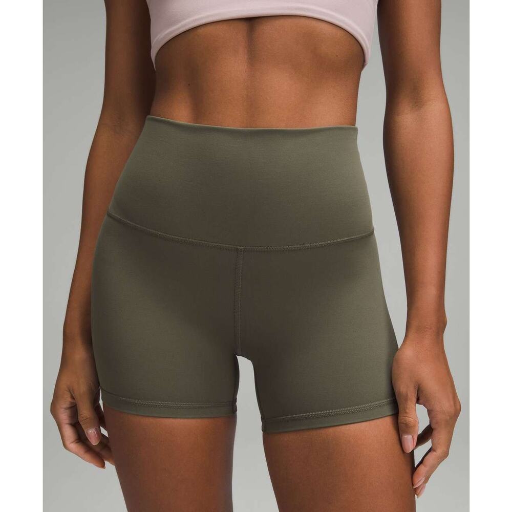 0120/0121/0122 NWT Lululemon Align High-Rise Short 4" Army Green