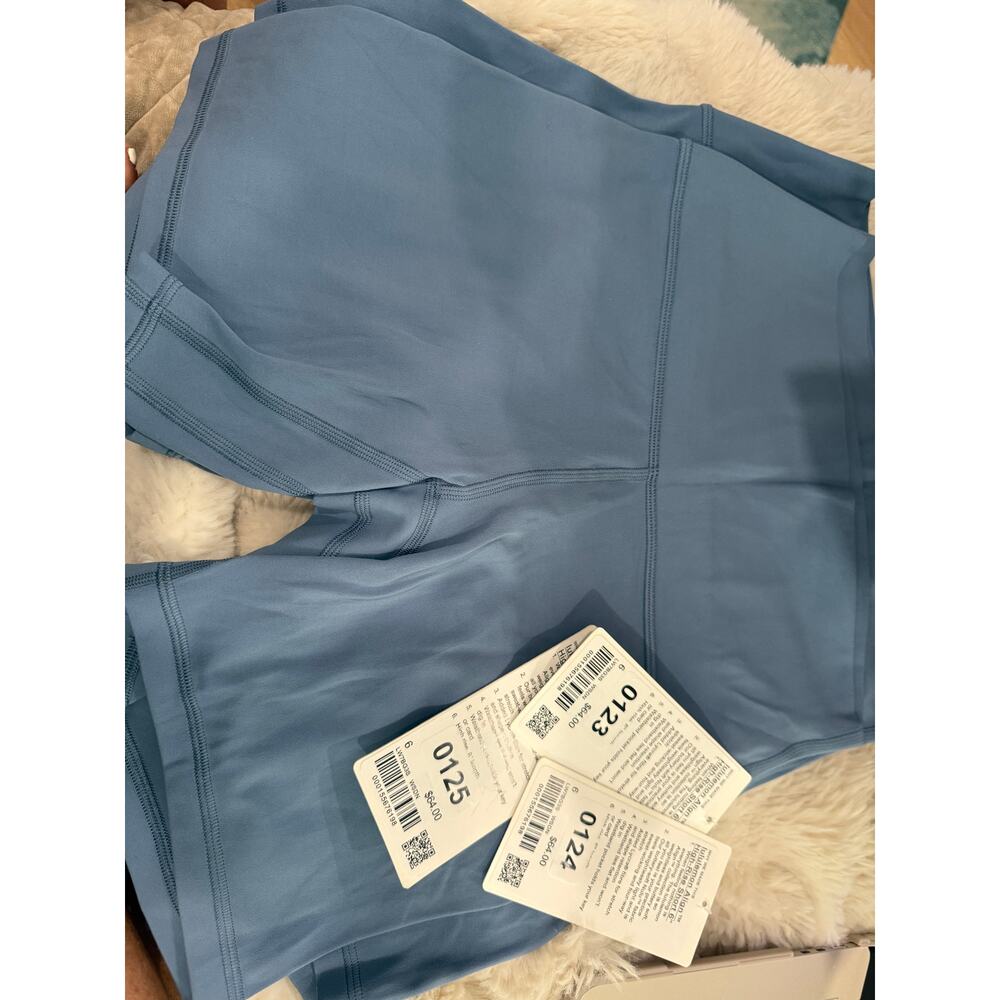 0123/0124/0125 NWT Lululemon Align High-Rise Short 6" Washed Denim