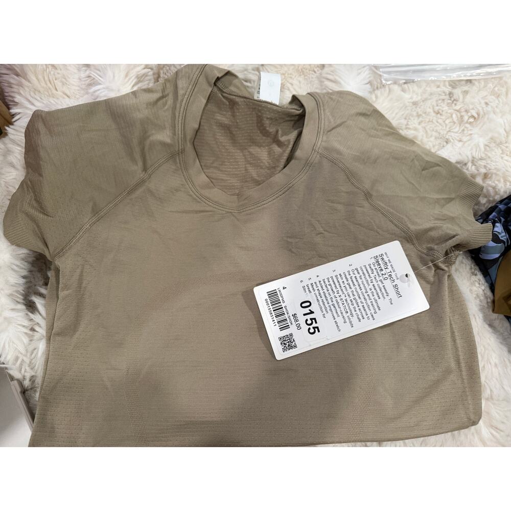 155 NWT Lululemon Swiftly Tech Short-Sleeve Shirt 2.0 Sheer Oak Sz 4