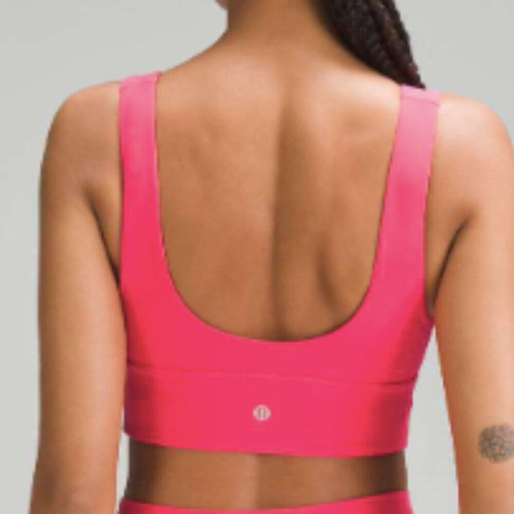 2 Lululemon NWT Align V-Neck Bra *Light Support, C/D Cup Sz 10 in Lip Gloss