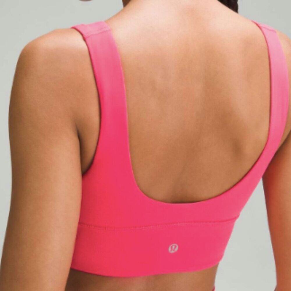 2 Lululemon NWT Align V-Neck Bra *Light Support, C/D Cup Sz 10 in Lip Gloss