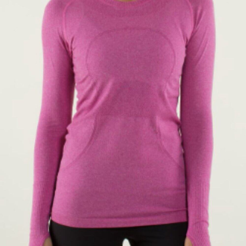 6046 - LULULEMON RUN: Swiftly Tech BREEZE Long Sleeve Crew Sz 8 *FLAW