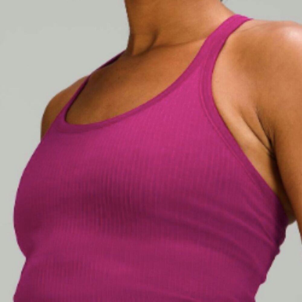 6111 - LULULEMON Ebb to Street Tank Top Sz 8 Magenta Purple *LOVED