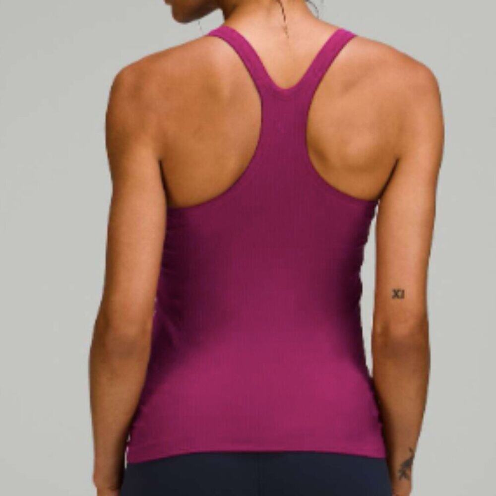 6111 - LULULEMON Ebb to Street Tank Top Sz 8 Magenta Purple *LOVED
